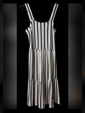 Loft Tiered Striped Dress